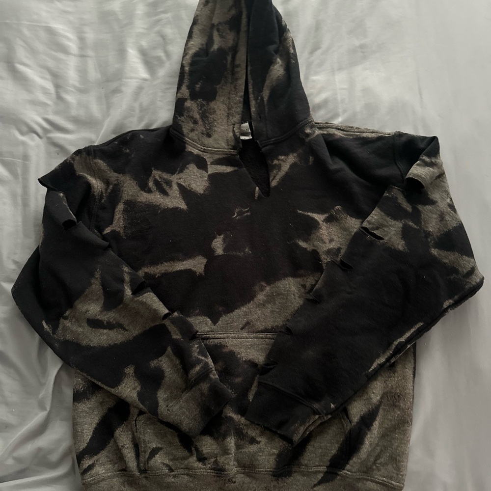 WOMENS bleach hoodies with slits on arms